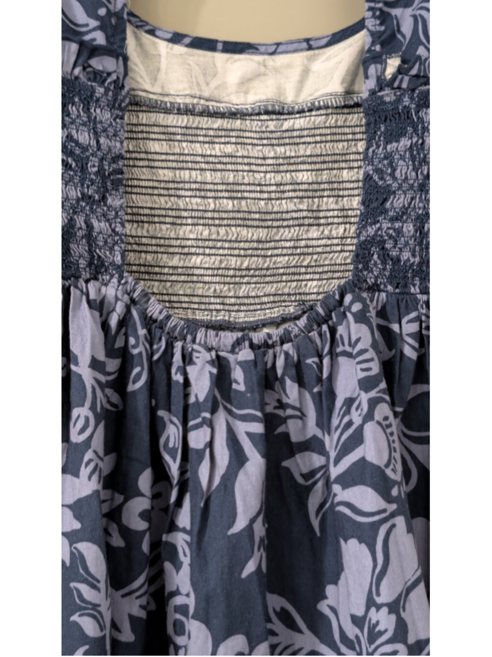 Women's Free People Floral Mini Dress Size S Blue Light Blue - Picture 6 of 12